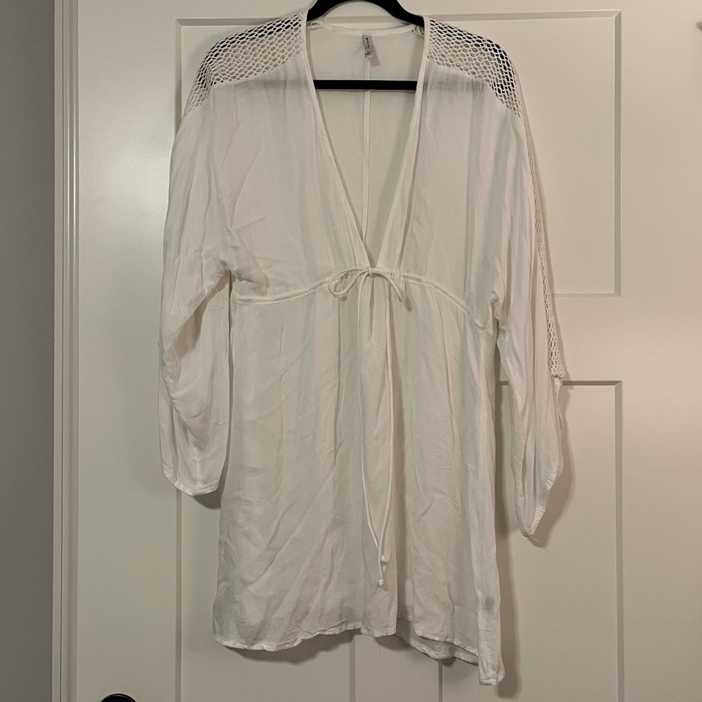 White swimsuit coverup